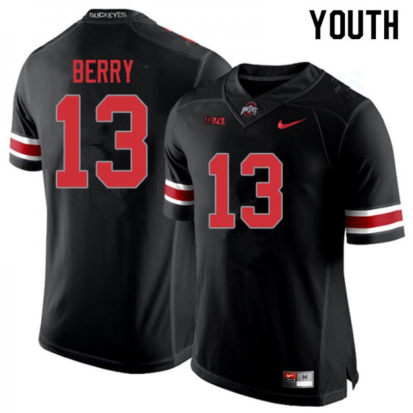 Ohio State Buckeyes #13 Rashod Berry Youth Stitched Jersey Blackout